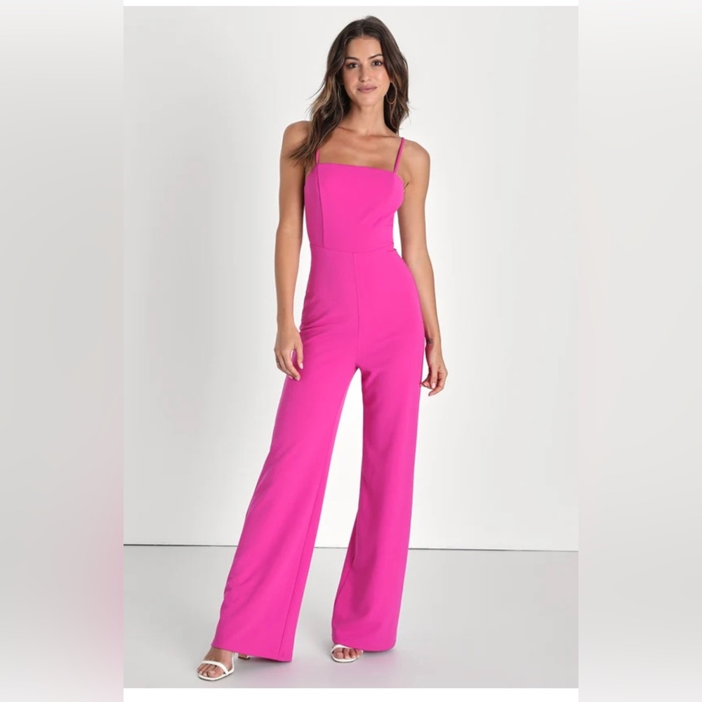 Lulus passion wide leg jumpsuit size small